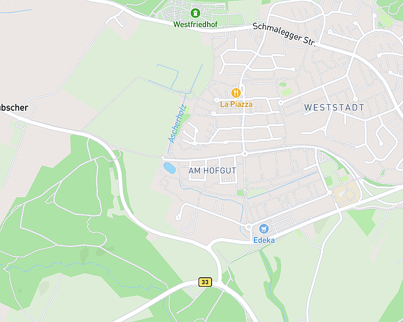 Eine Karte, die den Standort von AniCura Kleintierspezialisten Ravensburg zeigt