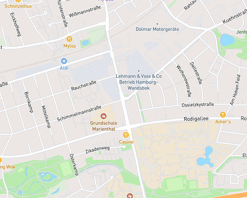 Eine Karte, die den Standort von AniCura Tierärztliche Spezialisten Hamburg GmbH zeigt