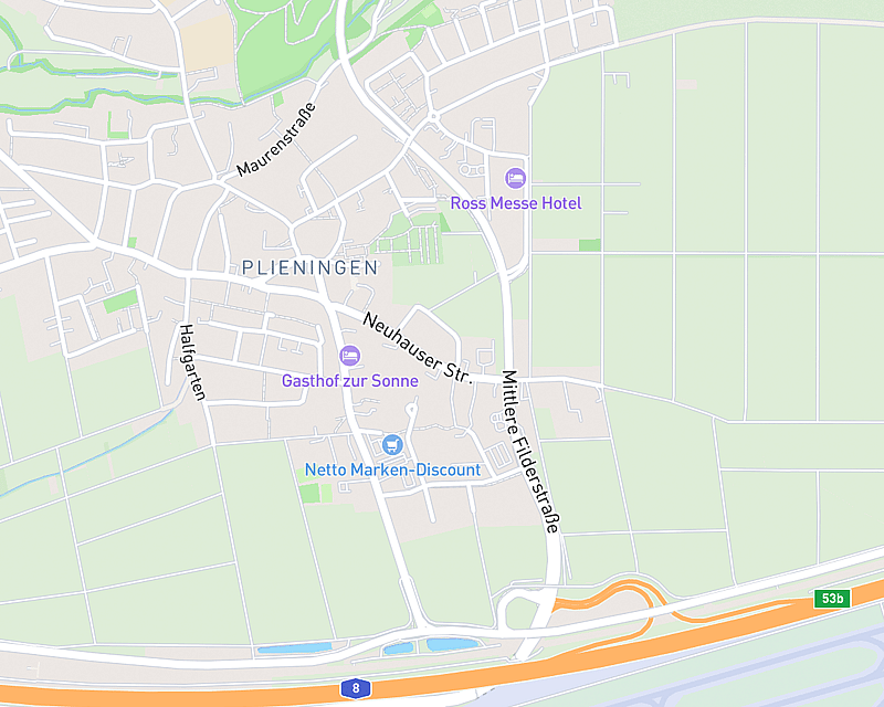 Eine Karte, die den Standort von AniCura Stuttgart zeigt