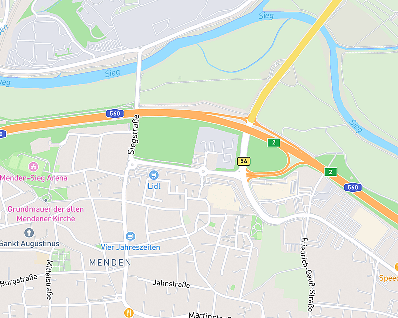 Eine Karte, die den Standort von AniCura Tiergesundheitszentrum Sankt Augustin zeigt