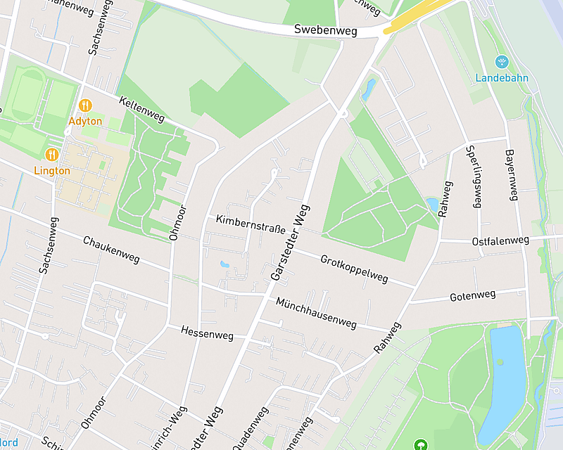 Eine Karte, die den Standort von AniCura Hamburg Niendorf zeigt
