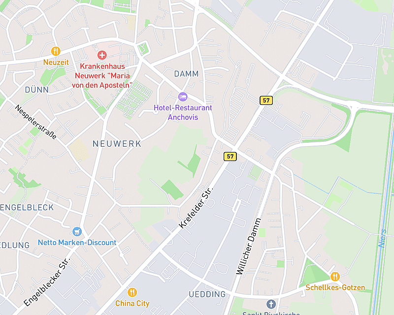 Eine Karte, die den Standort von AniCura Bökelberg zeigt