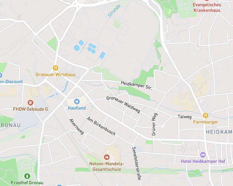 Eine Karte, die den Standort von AniCura Bergisch Gladbach zeigt