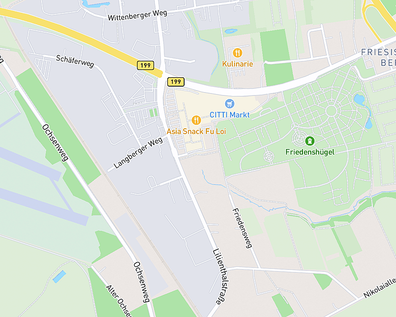 Eine Karte, die den Standort von AniCura Flensburg zeigt