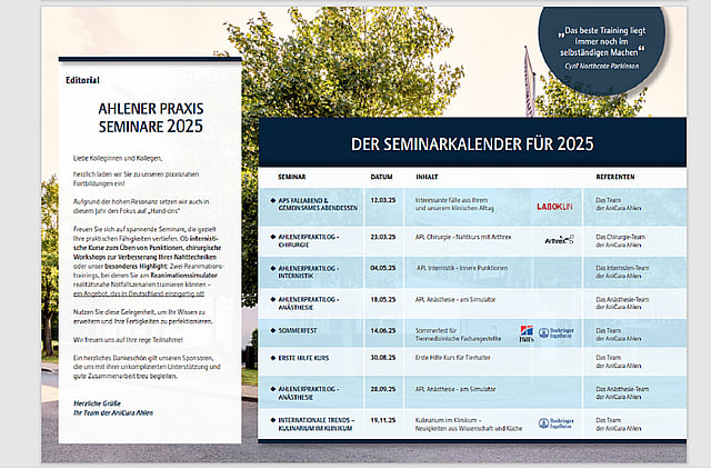 Ein Poster mit Text und Bildern.