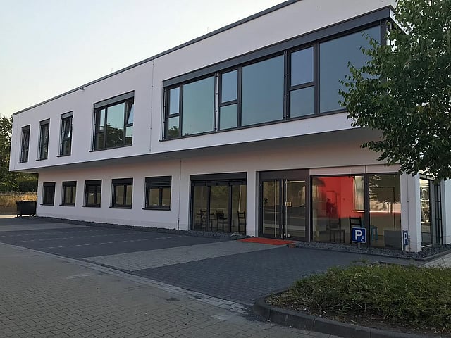 Eine Tierärztin hält eine weiße Katze in ihren Händen und hört sie mit einem Stethoskop ab.